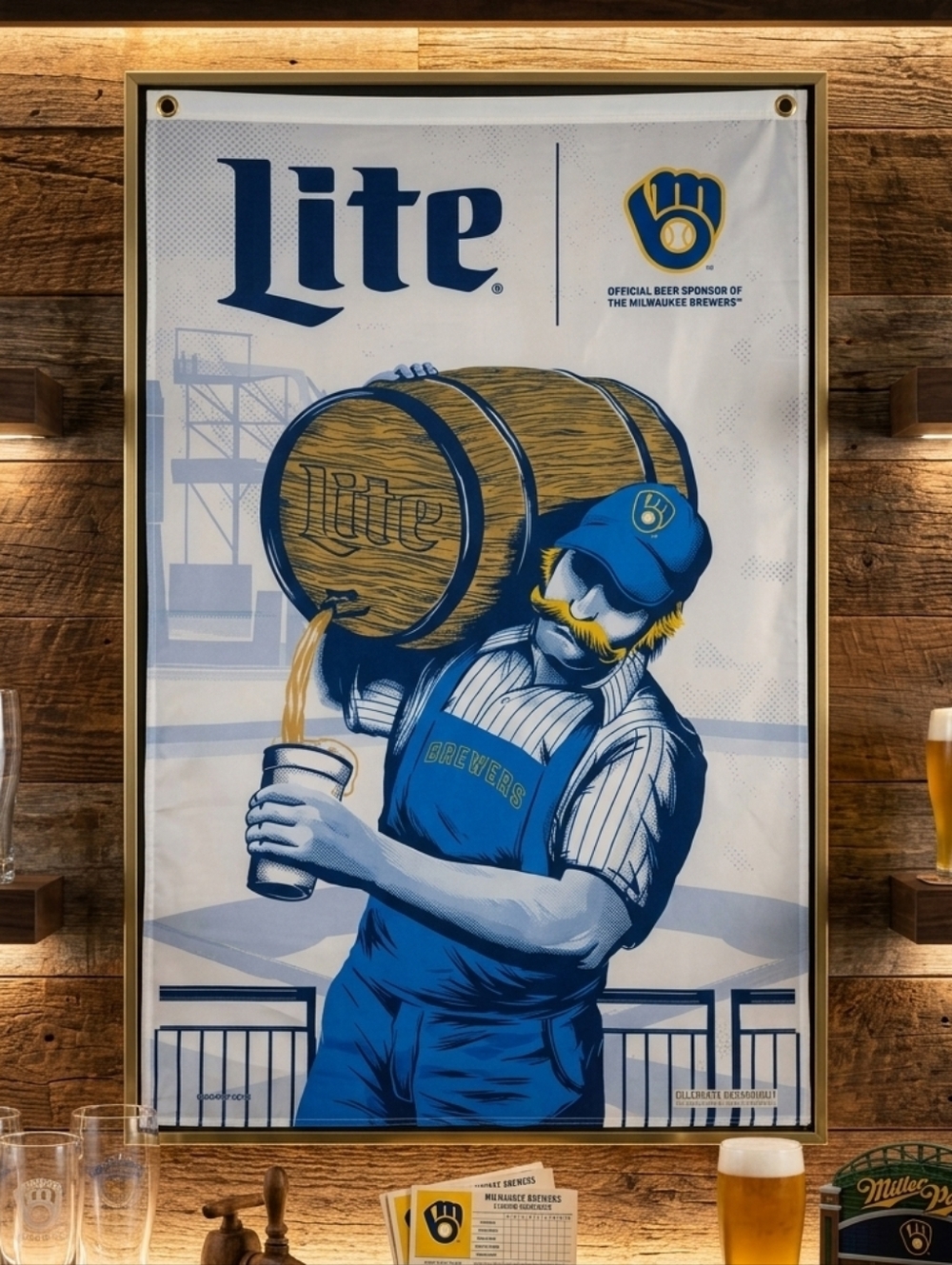 MLB Brewers Lite Flag
